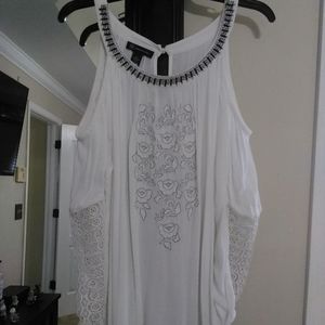Gorgeous gently used INC cold shoulder top.